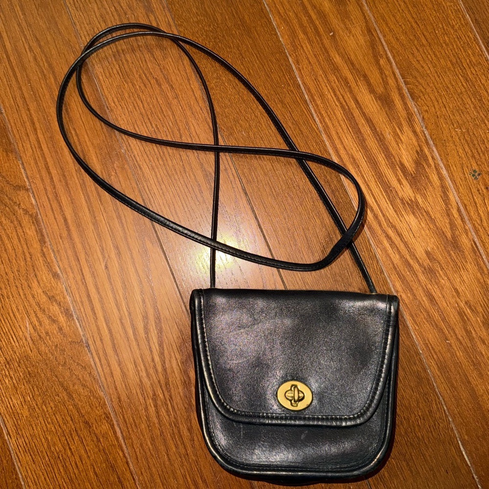 Coach Black Leather Everett Crossbody Bag